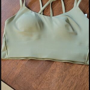 Lululemon like a cloud longline bra size 4 bronze green